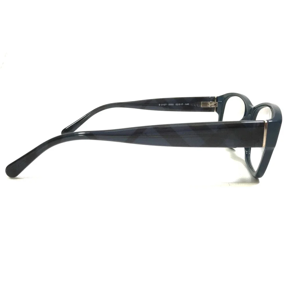 Burberry Eyeglasses Frames B2127 3355 Black Blue Square Nova Check 52-17-140
